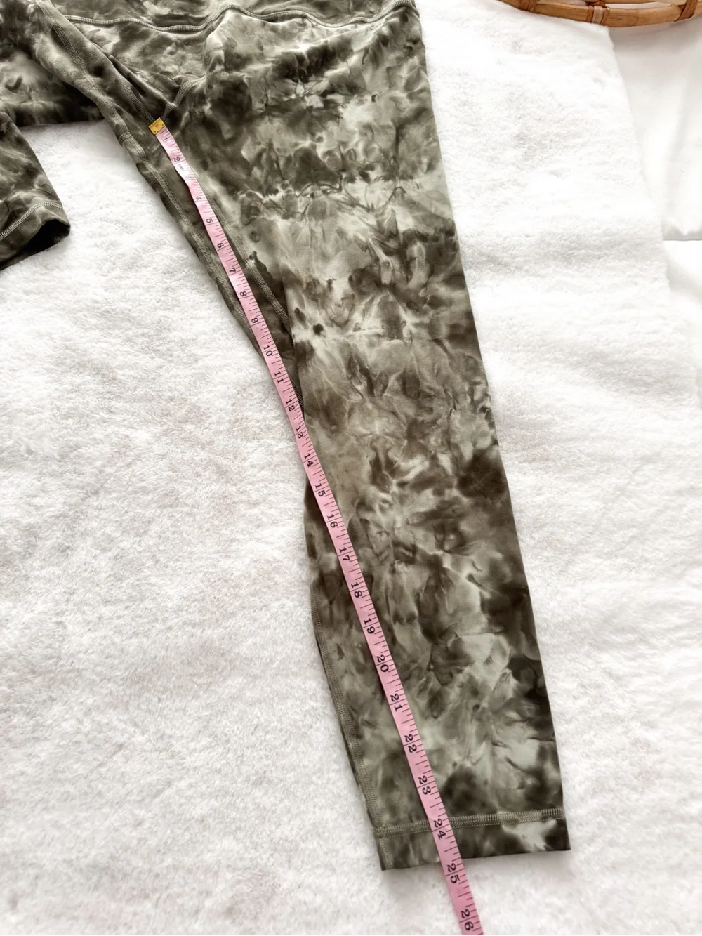 Lululemon Align High-Rise Pant 25” Diamond Dye Light Sage Medium Olive Size 12